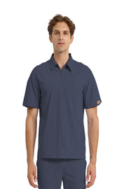 MEDİMEN Tek Üst Reglan Kol Gizli Fermuarlı Gömlek Yaka Doktor/Hemşire Cerrahi Forması Açık Lacivert